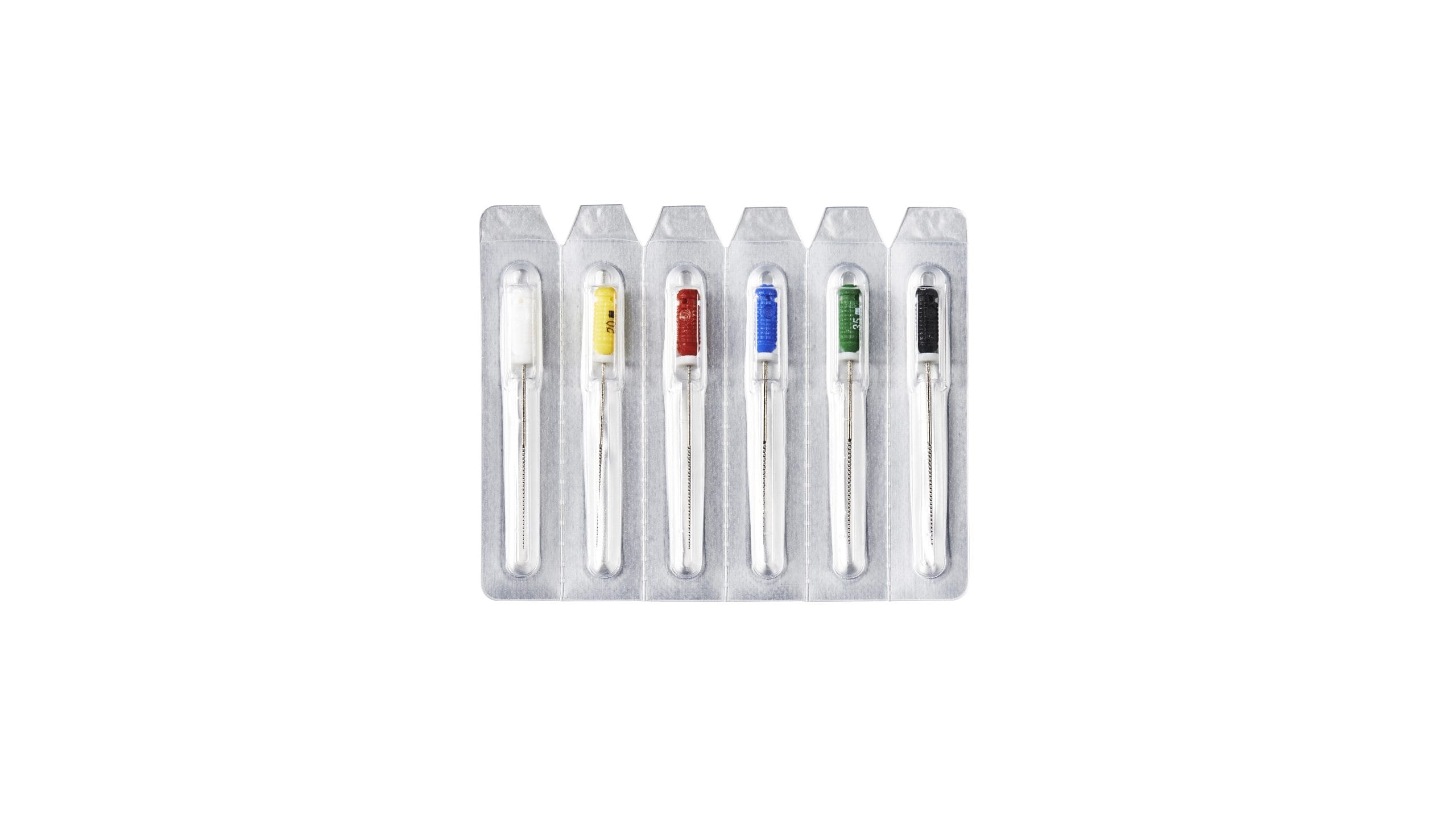 Sky Choice Hedstrom Endodontic Files - 31mm Length, Assorted Colors, Sizes 15-40 With Rubber Stops