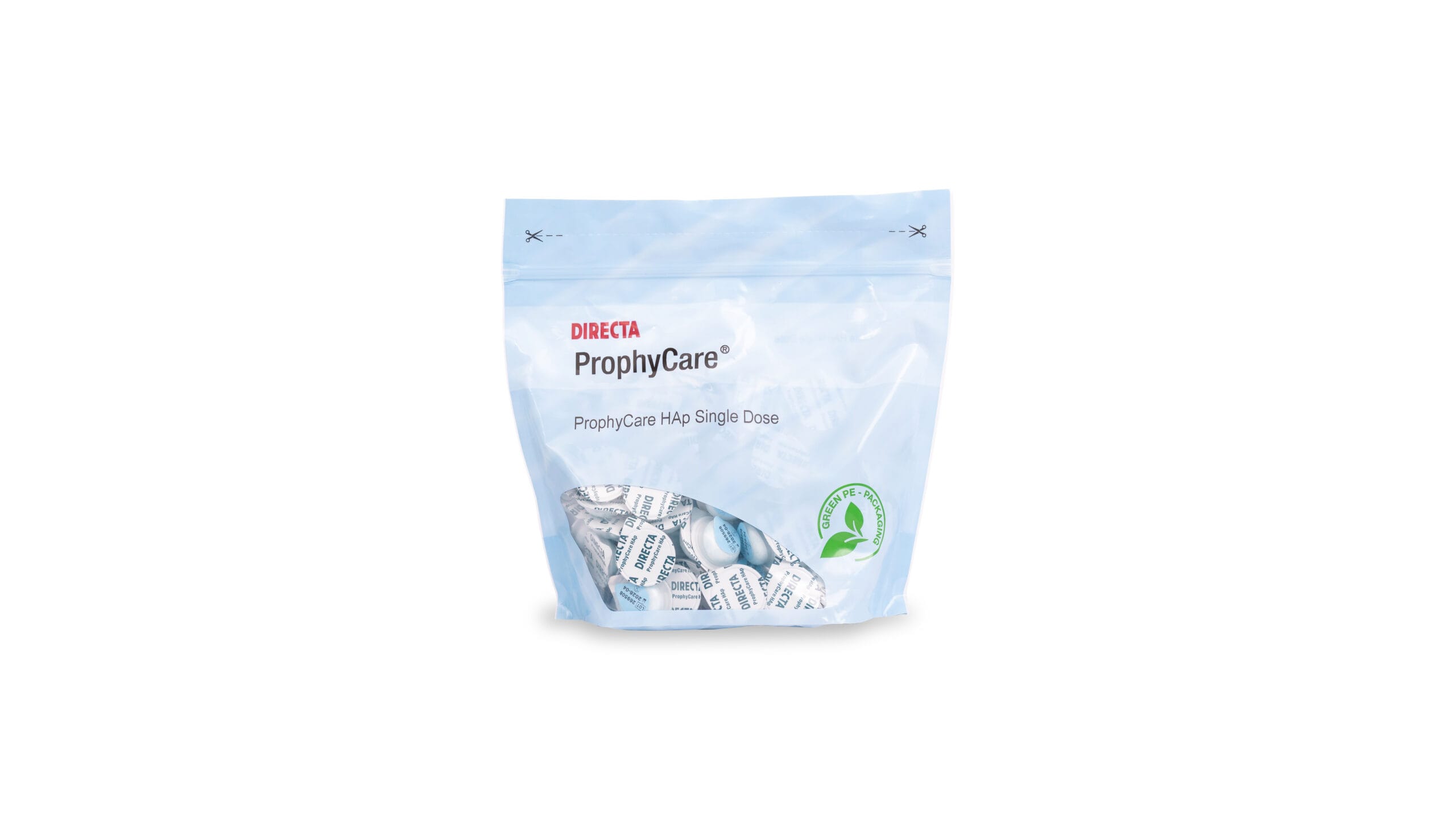 ProphyCare HAp single dose bag package
